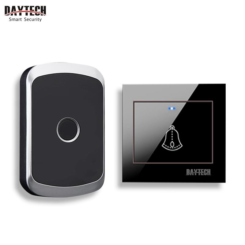 DAYTECH Doorbell Chime Home Alarm Weclome Wireless Doorbell Ring Alert Button Waterproof Long Range Remote Transmitter (DB06-P)