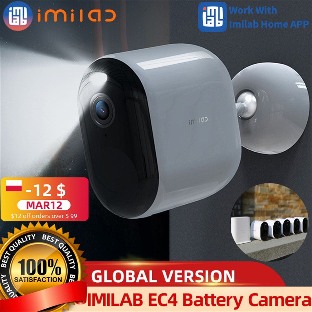 IMILAB EC4 Spotlight Camera Kit 4MP WiFi Camera 5200mAh Battery Outdoor Security Wireless CCTV Surveillance Camera