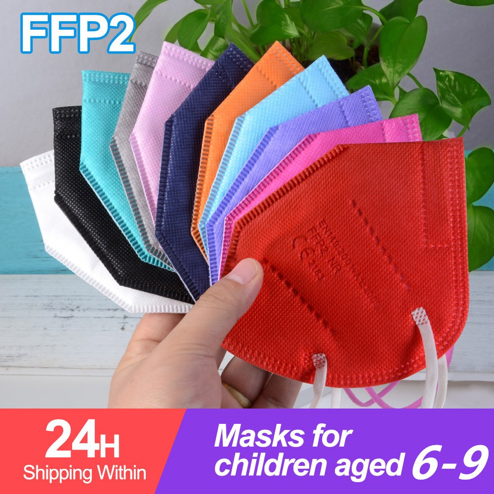 10/20/50pcs ffp2mask niños 6-9old mask for children kn95 mascarillas niños ce washable kids ffp2reutilizable fpp2 infantil masks