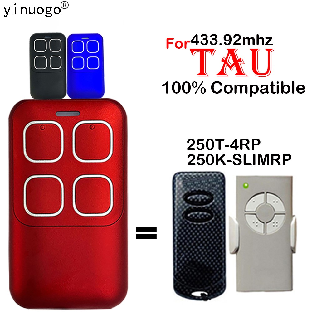 TAU 250T-4RP Remote Control Transmitter Garage Door Control TAU 250K-SLIMRP Gate Remote Control 433.92mhz Fixed And Rolling Code