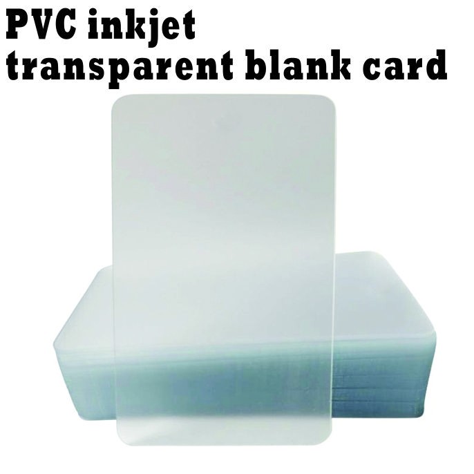 100pcs Inkjet Printable Transparent Blank PVC Card Membership ID Bbusiness Card 86*54mm for Epson or Canon Inkjet Printers