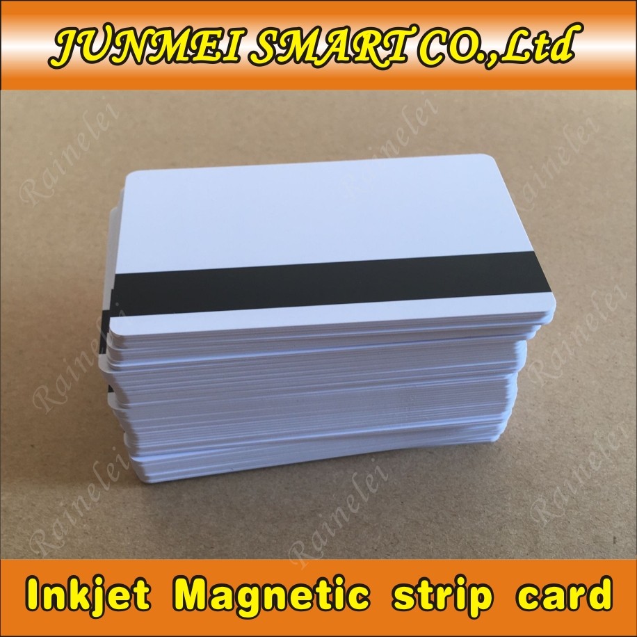 10pcs/50pcs PVC Blank White Plastic Cards 30Mil Heco Magnetic Card Mag Ribbon Printable For CR80 Inkjet Printer