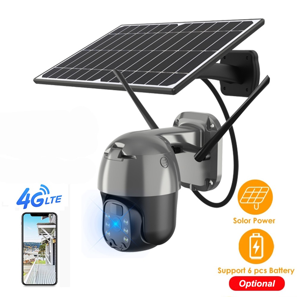 4G SIM Card Solar PTZ Camera 3MP 1536P Solar Panel IP Camera Solar Security Video Camera CCTV Camera