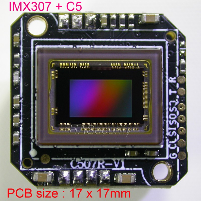 مصغرة 17x17 مللي متر AHD-H (1080P) 1/2.8 "سوني STARVIS IMX307 CMOS الاستشعار + C5 DSP CCTV كاميرا PCB مجلس وحدة (أجزاء اختياري)