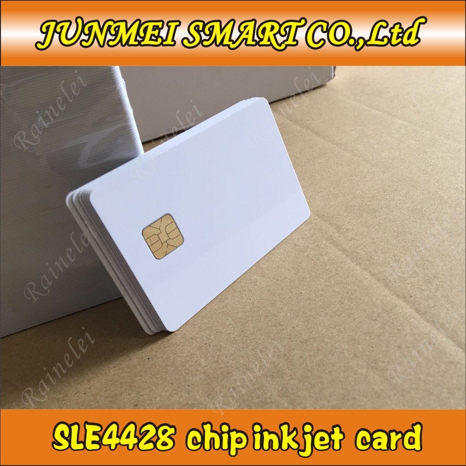 10pcs ISO7816 PVC Blank Card SLE4428 Chip 1K Contact IC Smart Rfid For Inkjet Printer