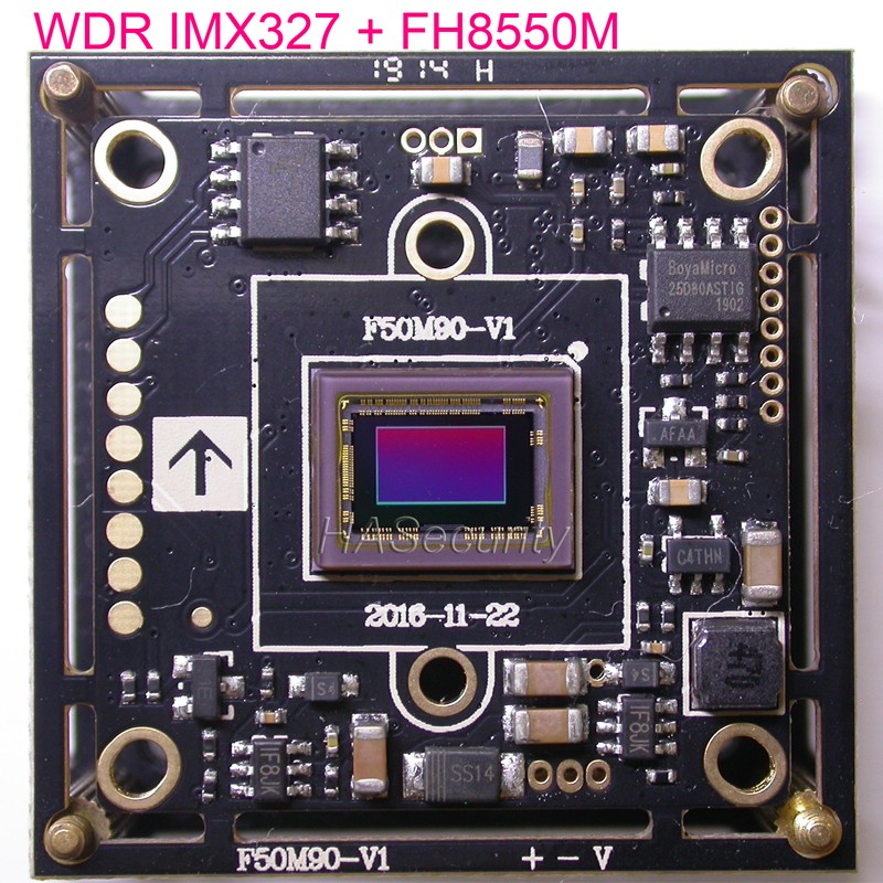 WDR AHD-H / CVBS 1/2.8" STARVIS IMX327 CMOS Image Sensor + FH8550 Security Module PCB Board (Optional Parts)