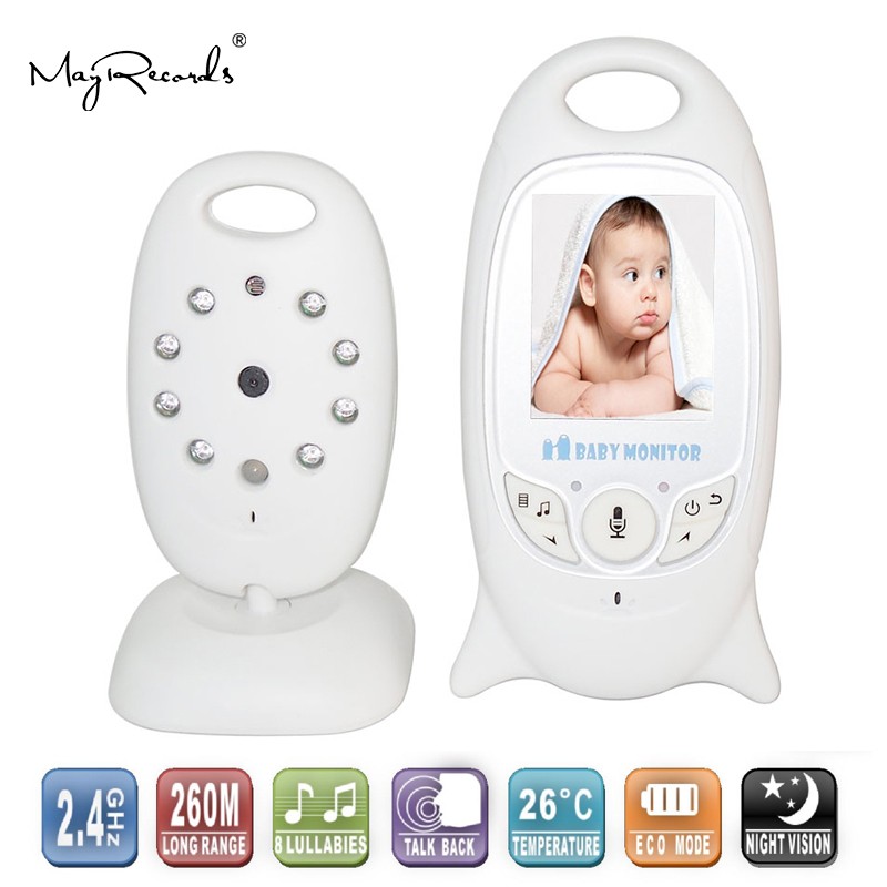 Wireless Video Baby Monitor, 2 Inch Color Screen, With Camera, Electronic Security Device, Night Vision, Infrared, Temperature Monitoring