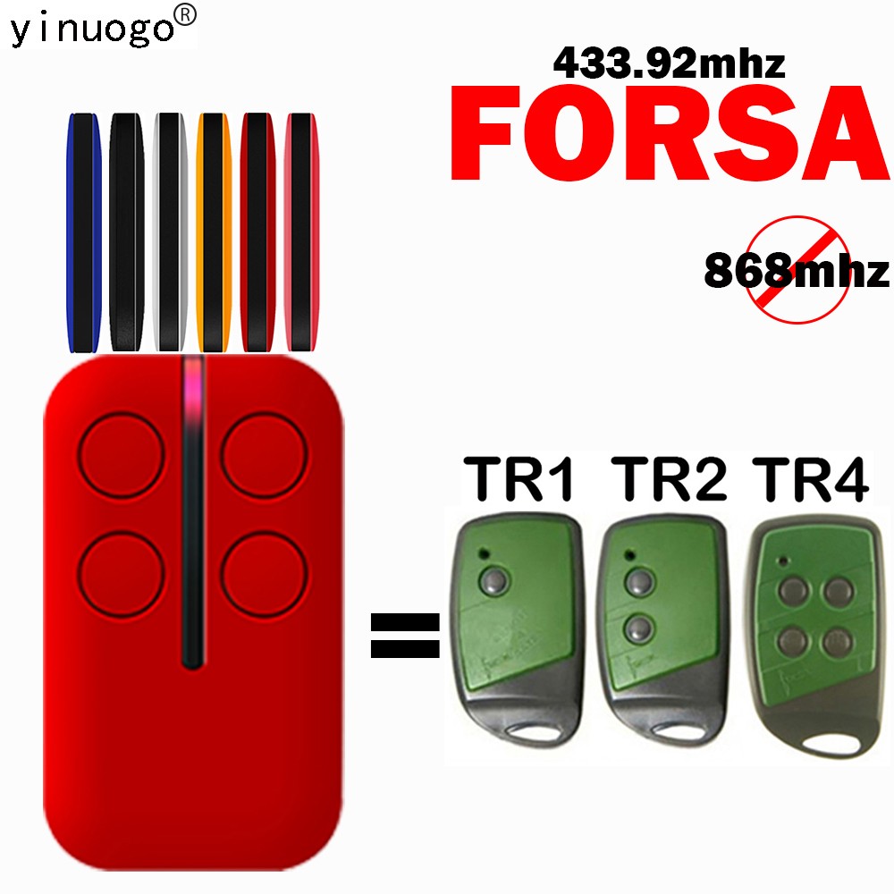 Newest forsa TR2 TR1 TR4 remote control garage door command 433.92mhz rolling code forsa remote control gate opener