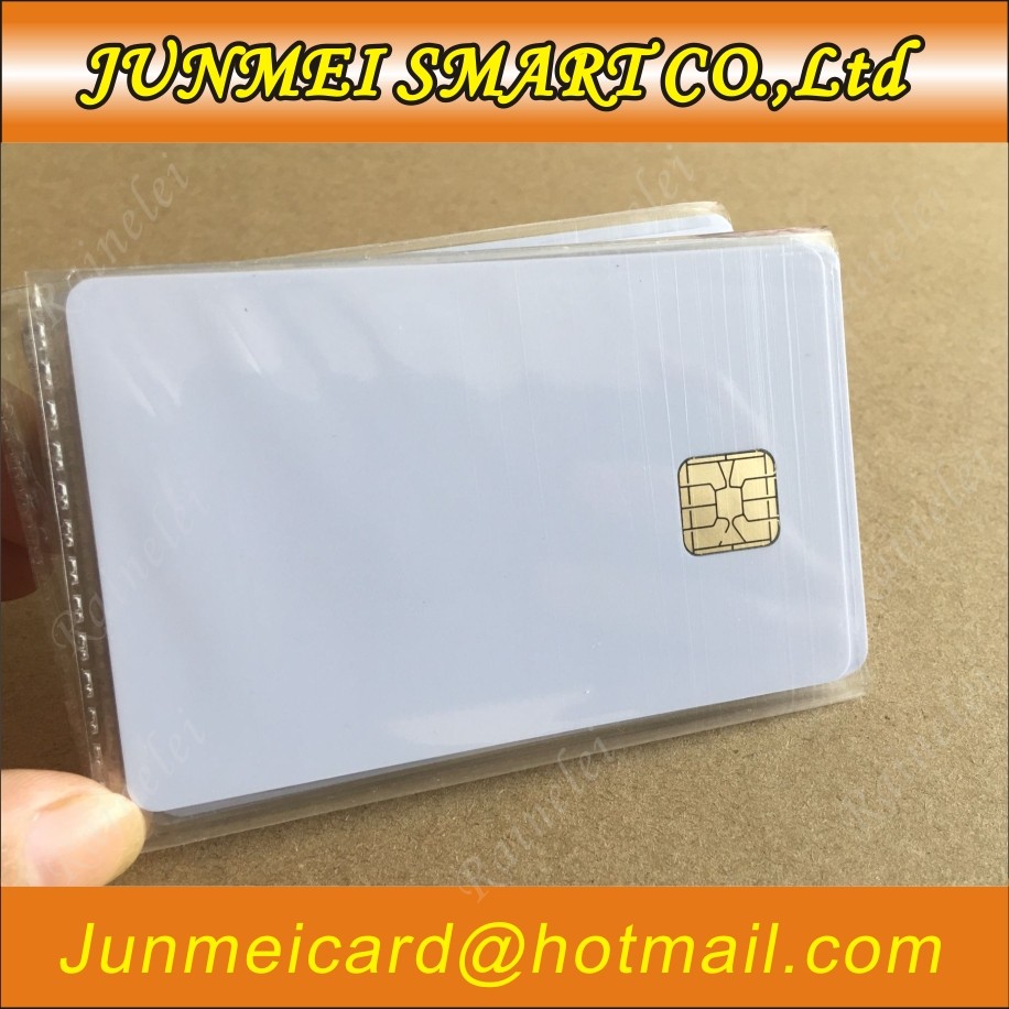 SLE 4428 Contact IC Chip Big - White PVC Smart Card 30mil Glossy Card Blank Contact Card