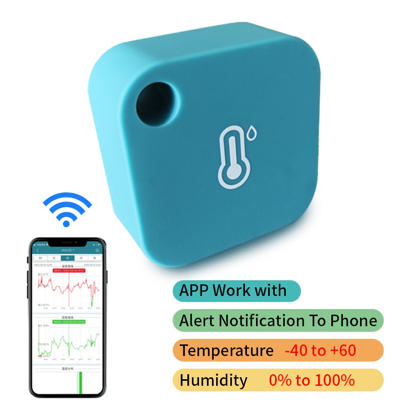 2022 wifi temperature sensor monitor bluetooth wireless thermometer hygrometer remote monitor alert app for refrigerator