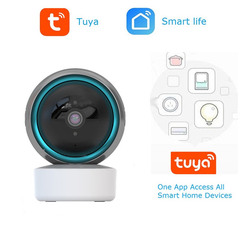 QZT Tuya IP Camera Wifi Indoor 360 Degree Dome Home Security Camera Video Surveillance Night Vision Baby Monitor Mini CCTV Camera Wifi