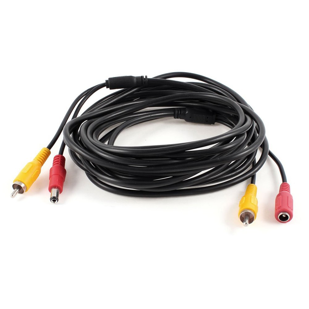 NEWCE 5M/10M/20M RCA Video AV DC Power Cable for TV CCTV Car Truck Rear View Camera Kit