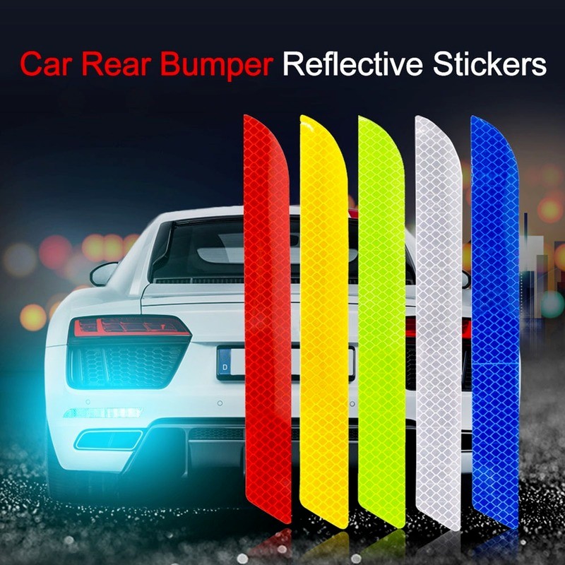Car body reflective stickers, rear bumper reflective film, fog lights changed into decorative anti-collision warning stickers