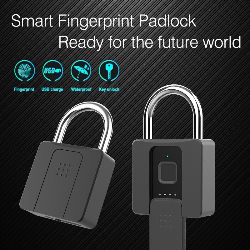 Smart lock outdoor waterproof fingerprint lock courtyard warehouse large lock smart remote anti-theft smart lock