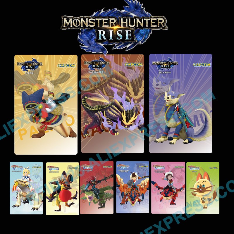 Monster Hunter Rising NFC Card for Resentment Tiger Dragon Ailu Cat for NS Switch Game Reward Card