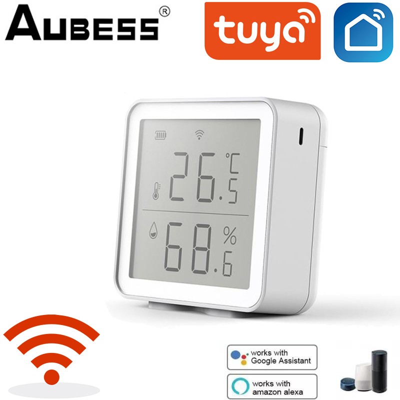 Tuya WiFi Temperature Humidity Sensor with LCD Display Hygrometer Indoor Thermometer Tuya Smart Home Alexa Google Assistant