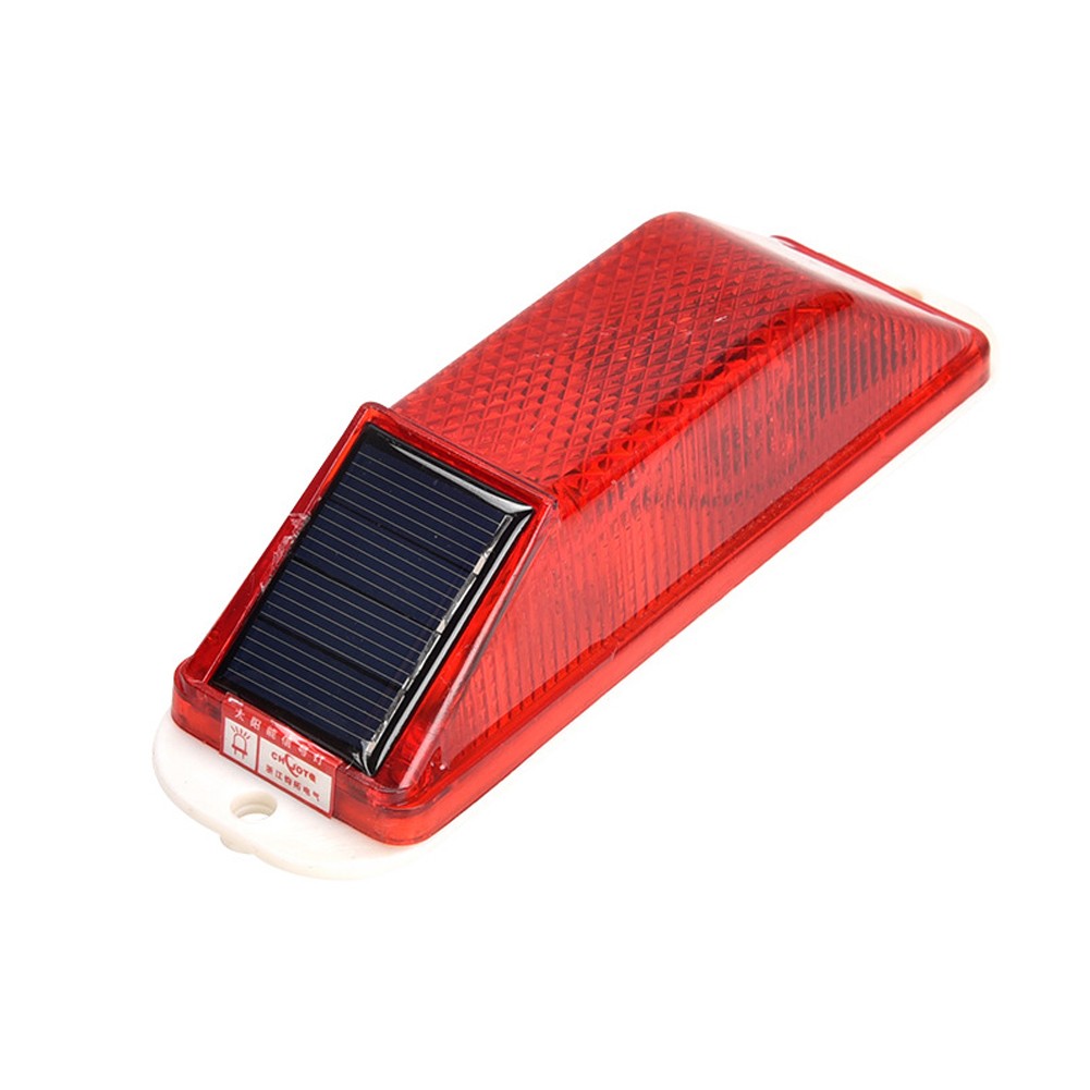 Warning Light Strobe Flash Rechargeable Warning LED Lamp Solar Powered Night Driving Balustrades Road Safety Control Chip