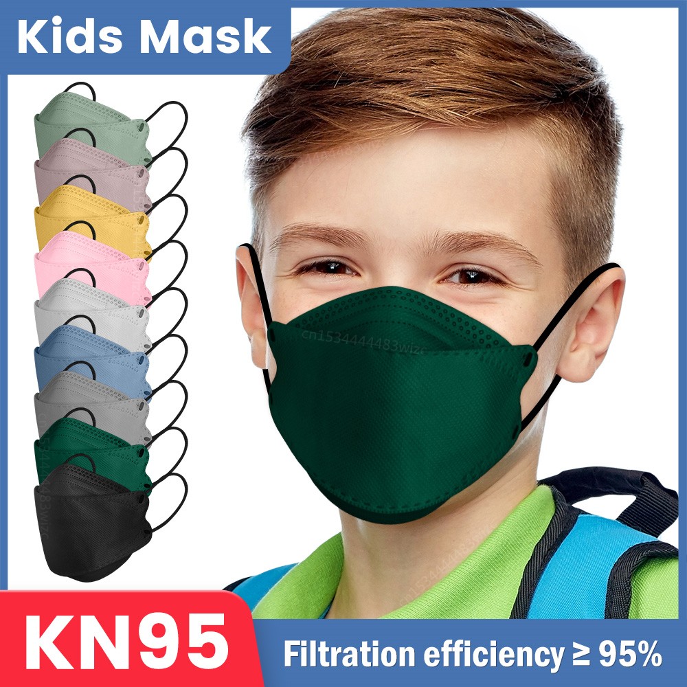 Fish KN95 Kids Mask FFP2 Morandi Colorful Mascarillas FPP2 Niños Mask 4 Layers FFP2 Kids Mask Kids Kinder Masken FFP 2