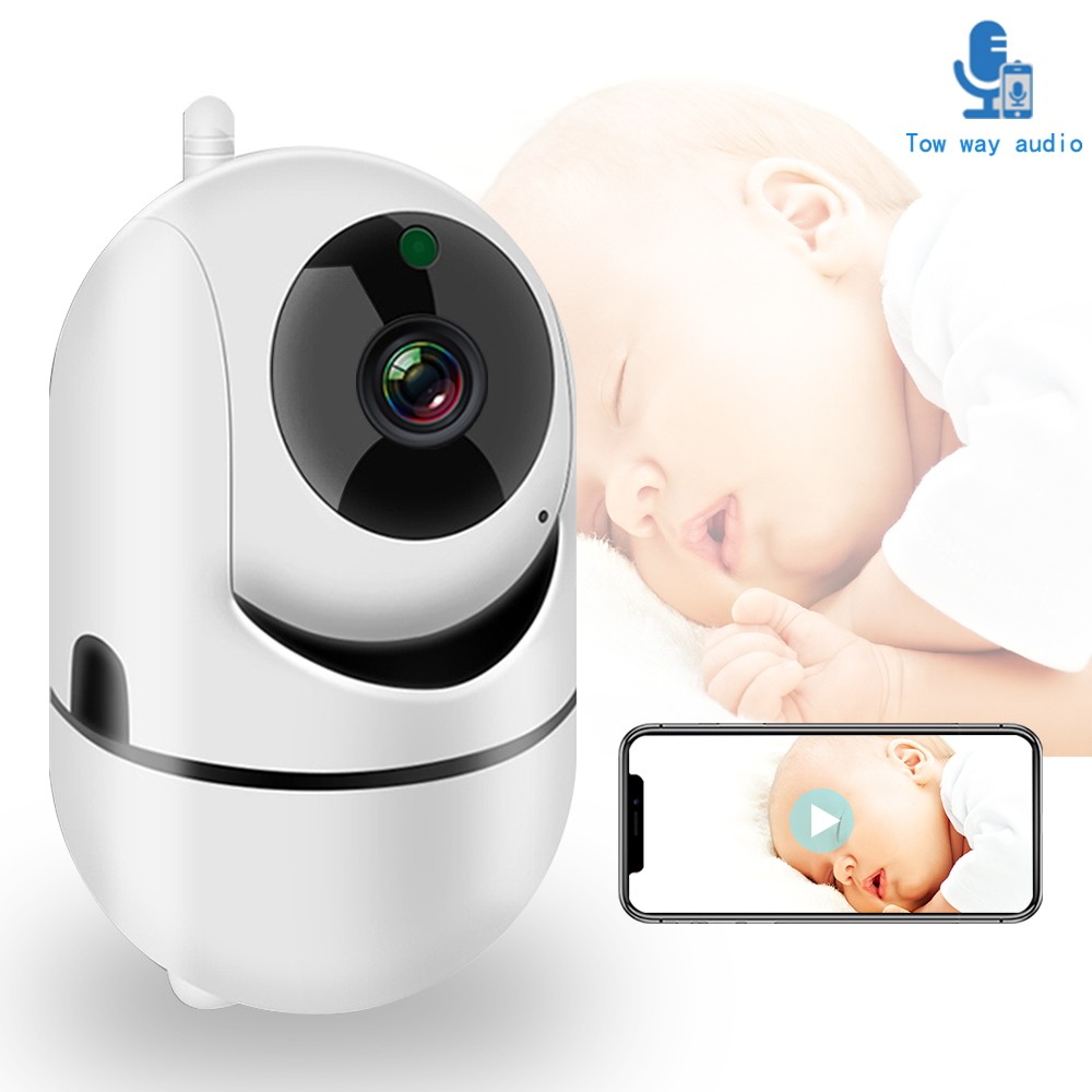 The smart camera to monitor the baby during sleep with Wi-Fi, high quality, with cloud storage, detects the movement and sounds of the child by sending messages to the phone, with infrared night vision, full glass lens, high-resolution sound and sound