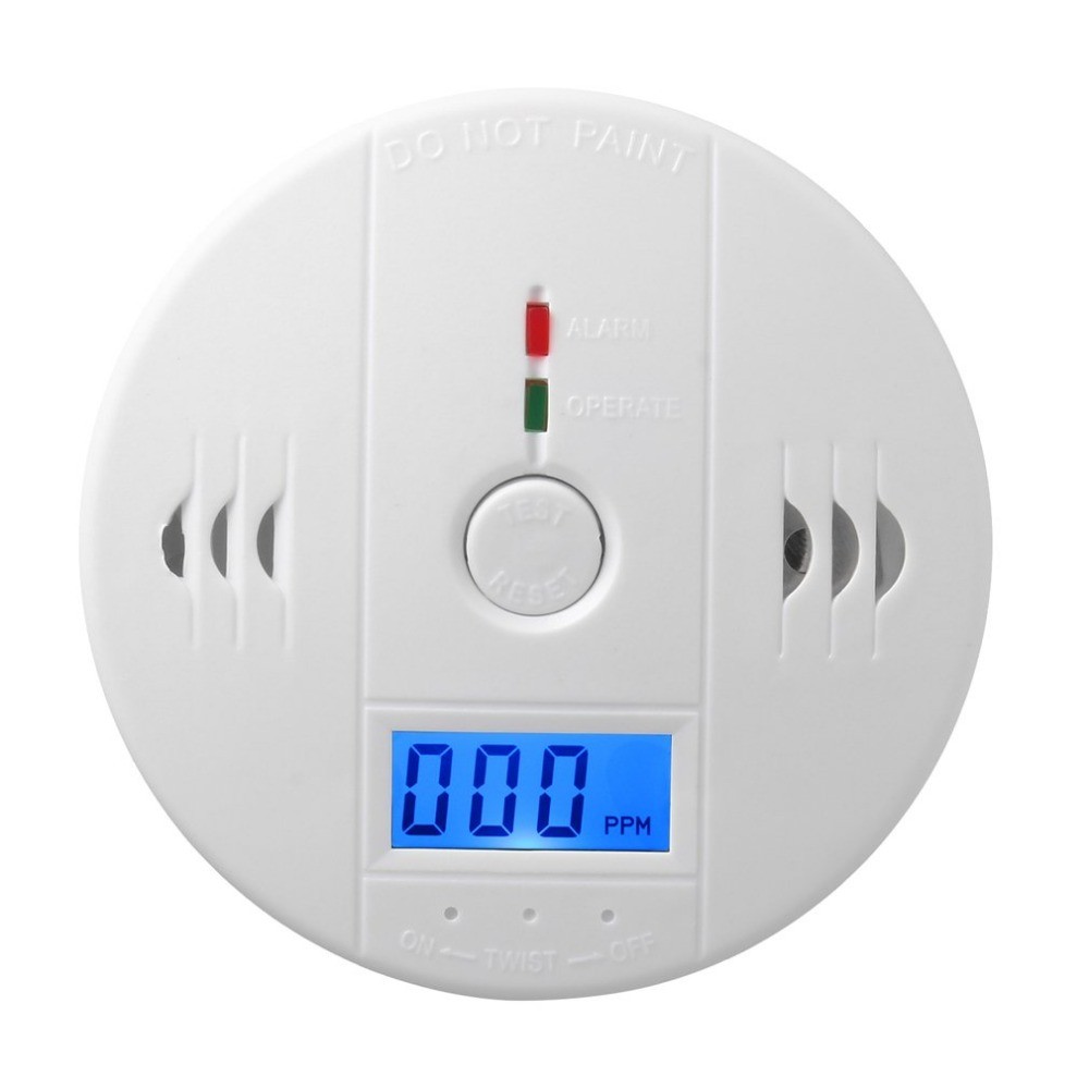 Home CO2 Sensor Wireless Sensor CO Carbon Monoxide Poisoning Smoke Gas Sensor Warning Alarm Detector LCD Indicator