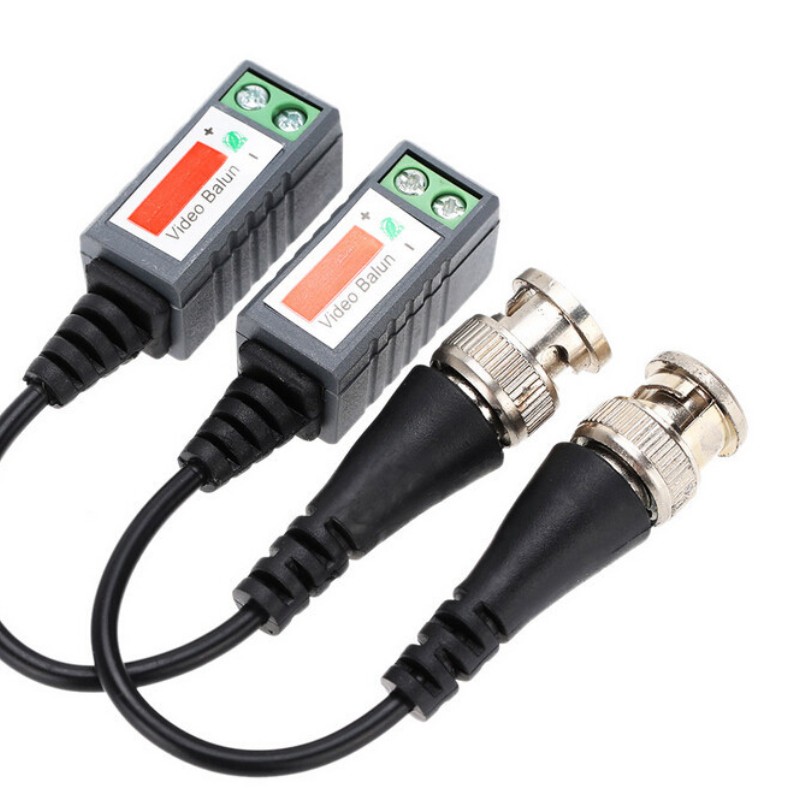 10pcs/lot Coax CAT5 CCTV Camera Passive BNC Video Balun to UTP Transceiver Connector 2000ft Distance Twisted Cable