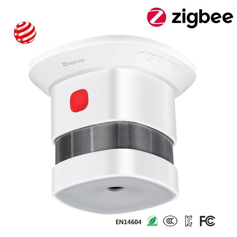 2022 Heyman Zigbee Smoke Detector Smart Home System 2.4GHz High Sensitivity Prevent Safety Smoke Sensors