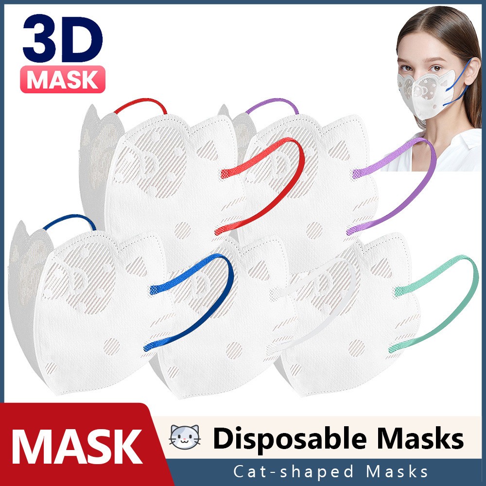 10-100pcs 3D Disposable Woman Masks 3 Layers Face Mask Face Protector Mujer Mascarillas quiurgicas LGBT