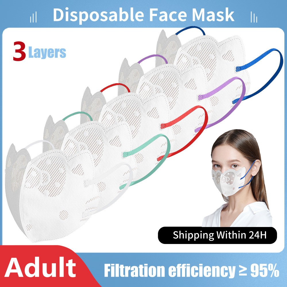 Disposable Masks Adult 3 Ply Protective Face Mask Women Non-woven Filter Face Mask Mascarillas quiurgicas homology adas