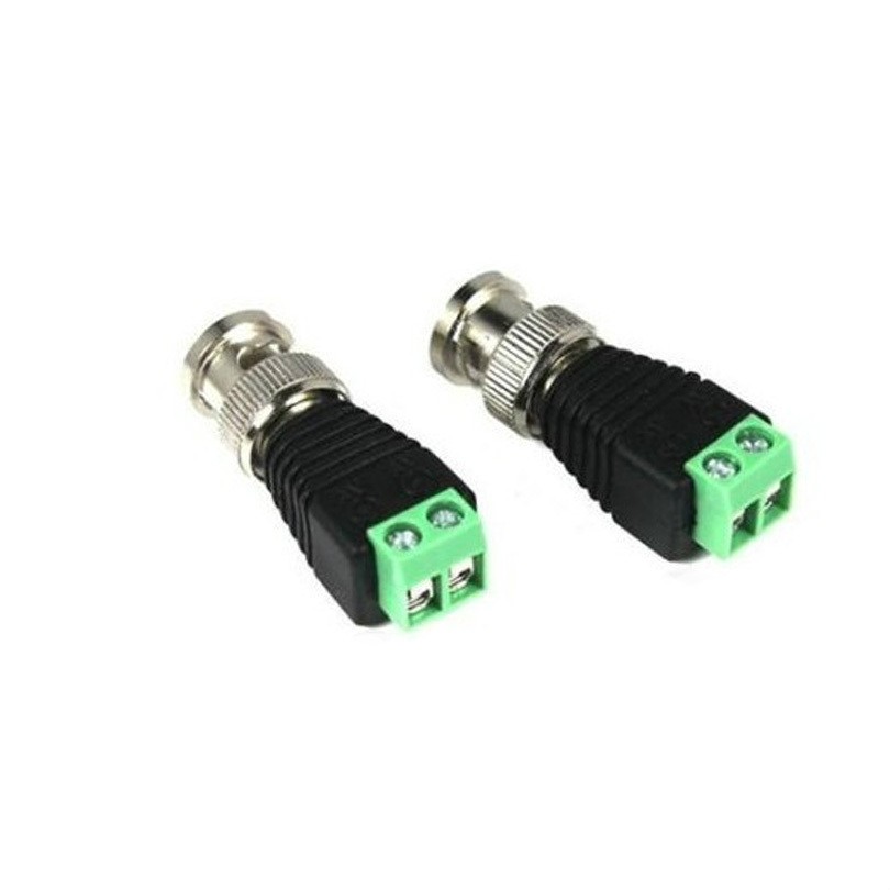 2pcs/lot Coax CAT5 to CCTV Camera Coaxial BNC Male Video Balun Transceiver Connector for CCTV Surveillance Camera Accessories