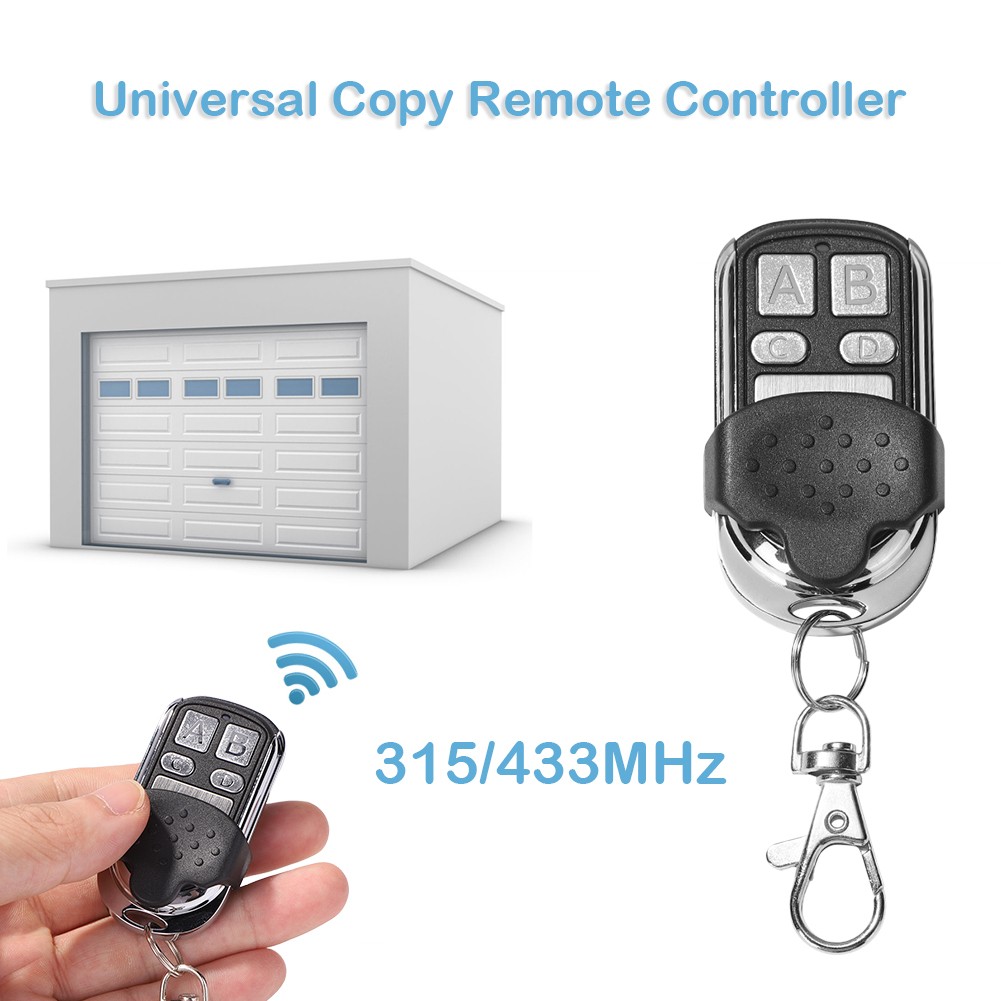 4 Buttons Duplicator Metal Clone Key Remote Control 315MHz 433MHz Fixed Learning Code for Garage Door Home Car Gate