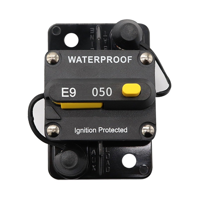 30-50A Circuit Amp Circuit Breaker Dual Battery IP67 Waterproof 12V 24V Fuse Manual Reset Car Circuit Breaker