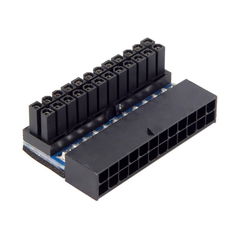 ATX 24Pin 90 Degree 24 Pin to 24pin Power Plug Adapter Motherboard Power Connectors Modules for Power Supply Cables