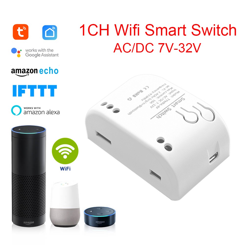 Smart Garage Door Opener Wireless Auto Open WiFi Relay SmartLife Controller Tuya APP Remote Control Alexa Google Home