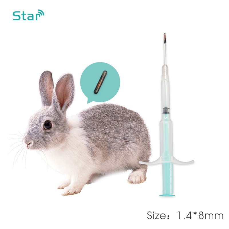 2022 (20pcs) 1.4*8mm 134.2khz Pet Chip Disposable Animal Chip Fdx-b Pig Syringe Pet ID Injector Syringe Needle for Dogs