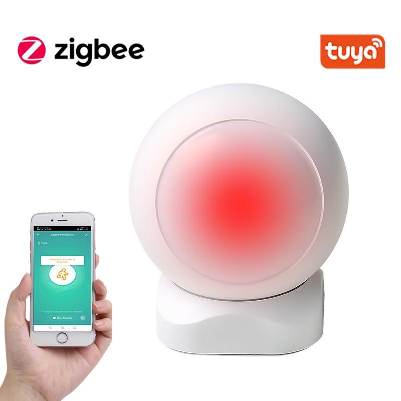 2022 Tuya ZigBee Smart PIR Motion Sensor Built In Battery Passive Infrared Detector Security Burglar Alarm Sensor