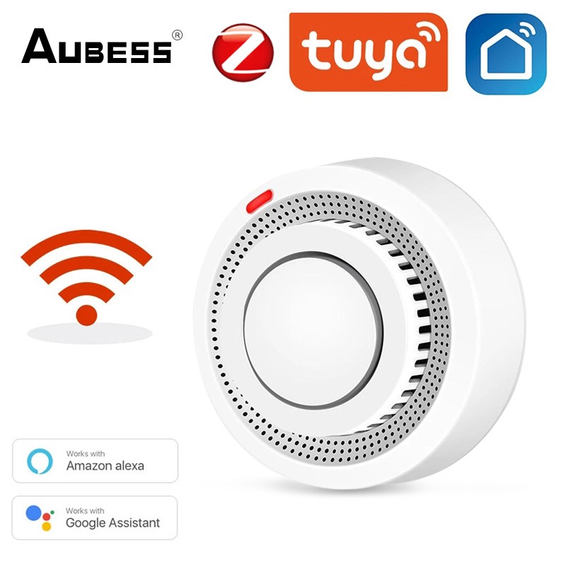 zigbee standalone smoke detector sensor fire alarm home security system firefighter tuya wifi smoke alarm fire protection