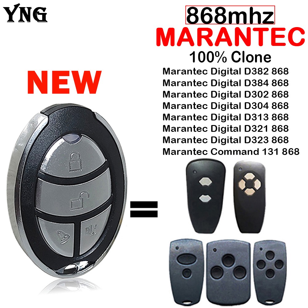 YNG Marantec Digital 302 382 313 321 384 304 323 868mhz Remote Control Garage MARANTEC Remote Control Wireless Transmitter