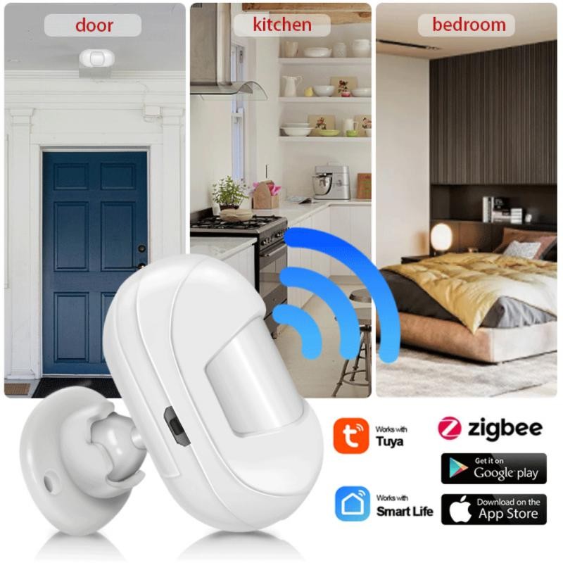 Tuya Zigbee 3.0 Smart Infrared Motion Detector Human Body Sensor Alarm Smart Life Voice Control via Alexa Zigbee Gateway