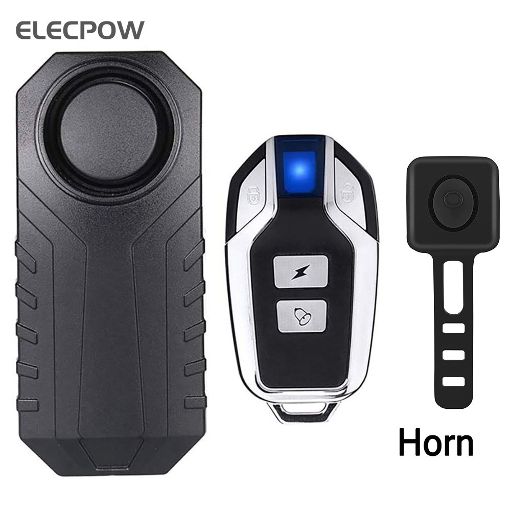 Elecpow Waterproof Bicycle Alarm Motorcycle Electric Vehicle Bicycle Security Burglar Alarm Remote Control Vibration Detector