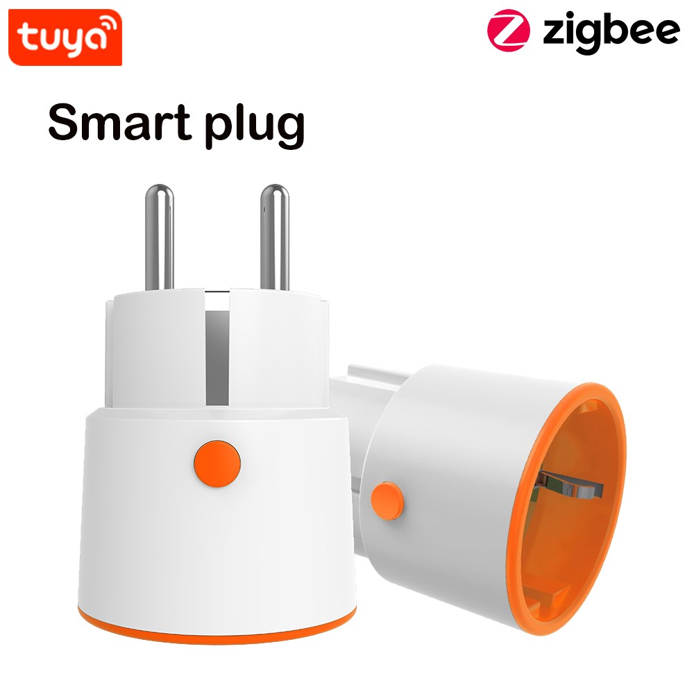 2022 Tuya Smart zibee 3.0 Power Plug 16A Outlet EU 3680WM Remote Control Work with Alexa and Tuya Hub