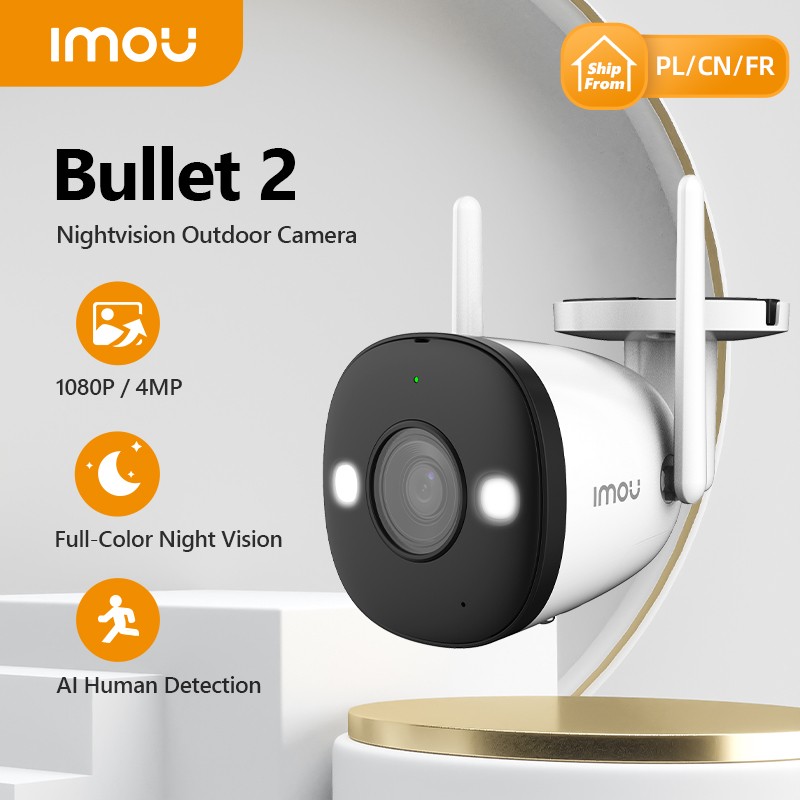 Dahua imou Bullet 2 WiFi IP Camera Outdoor 16X Digital Zoom Wireless Camera H.265 ONVIF Security CCTV Camera