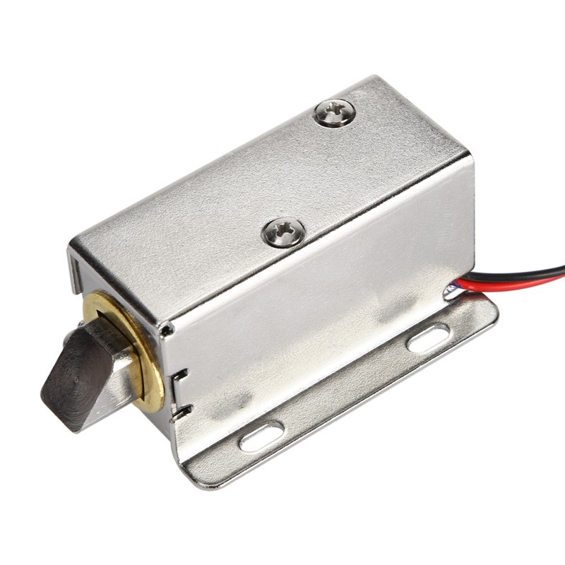 12V 0.8A Electronic Small Cabinet Lock Long Time Power Inclined Spring Bolt Solenoid Drawer Latch