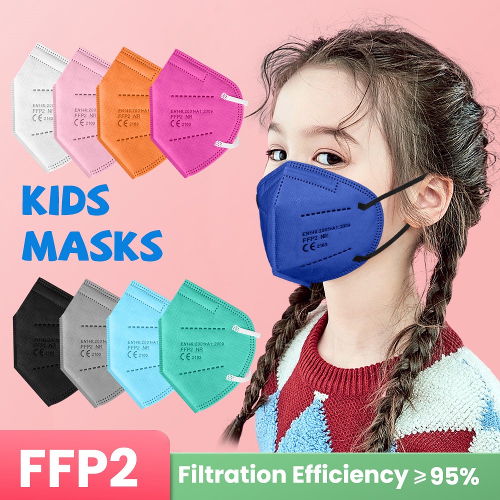 Kids Masks ffp2 Masks FPP2 Kids 5 Lays Kn95 Mascarilla FPP2 Masks Boys Mask ffp2tool 9-12 Years Face Mask