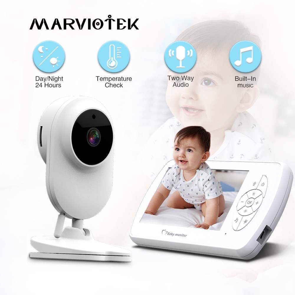 4.3 Inch 1080P Baby Monitor Two Way Audio Video Nanny Home Security Camera Babyphone Cameras Night Vision Temperature Monitoring