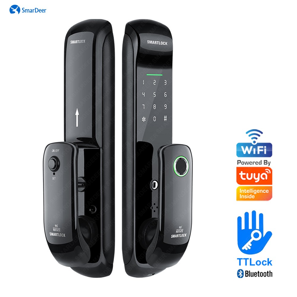 Smart Smart Lock With Wifi Fingerprint Lock Support Fingerprint/Password/RFID Card/Key/TTlock Bluetooth/Tuya Wifi Unlock