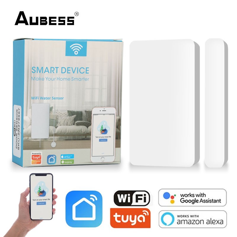 Abuess Tuya Smart Home WiFi Door Sensor Open Door Security Detector Protection Home Security Alarm System Alert Security Alarm