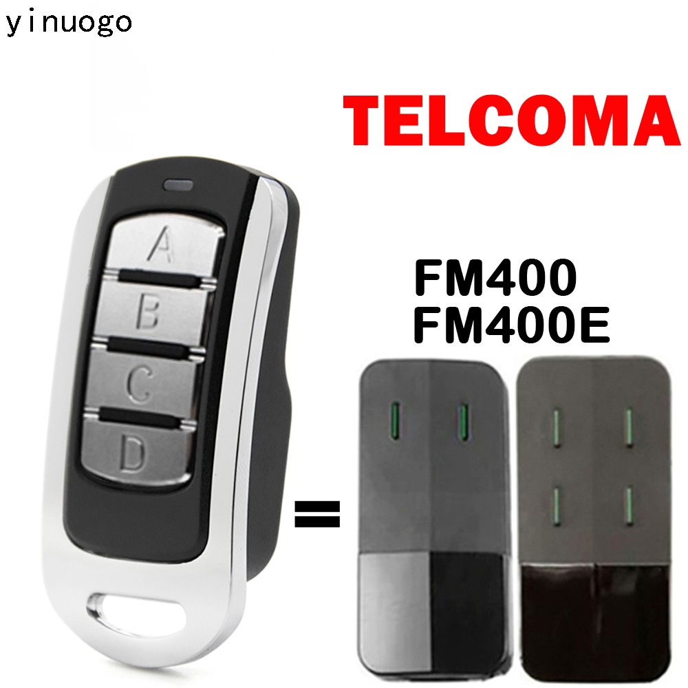 telcoma remote control garage door command 433.92mhz rolling code telcoma fm400 fm400e gate opener wireless transmitter