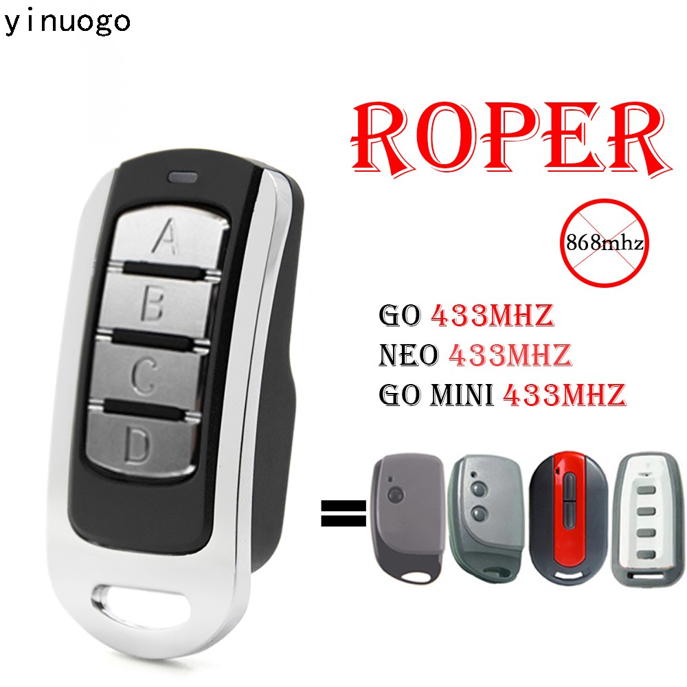 ROPER GO MINI Remote Control Garage Door Command 433.92mhz Rolling Code ROPER GO/NEO Gate Opener Wireless Transmitter