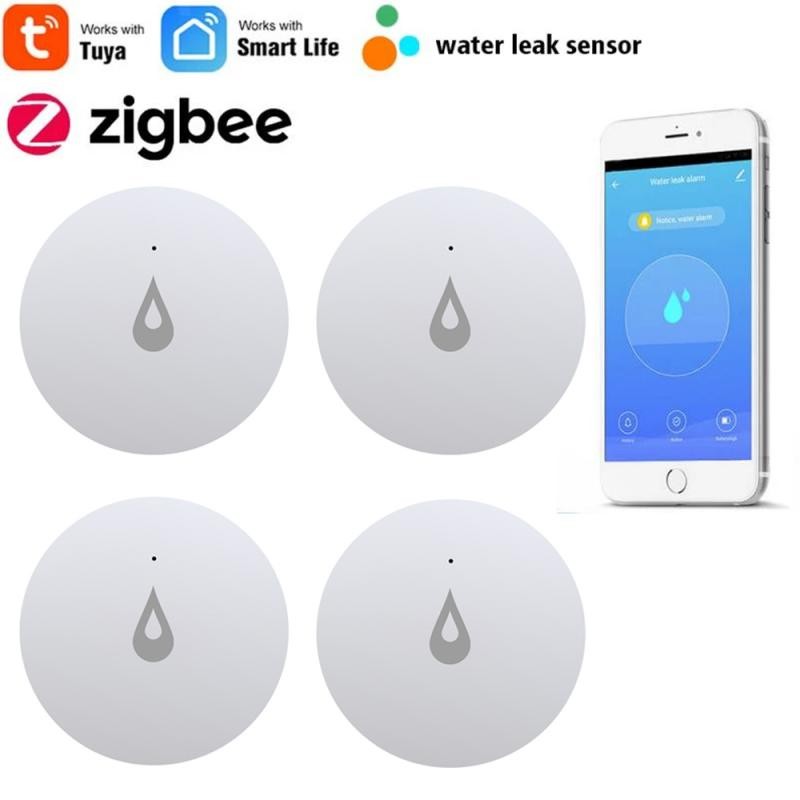 Zigbee Water Leak Sensor Smart Home Sensor Soaking Sensor App Remote Control System Security Water Submersion Detector