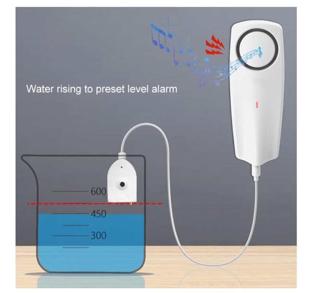 WiFi Wireless Liquid Leak Sensor Water Level Detector Leak Bypass Buzzer Tuya Smart Life APP Push Alarm